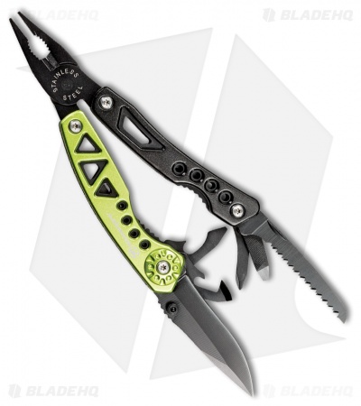 Kilimanjaro Rappel II Multi-Tool Black/Green Aluminum (11-in-1) 910067