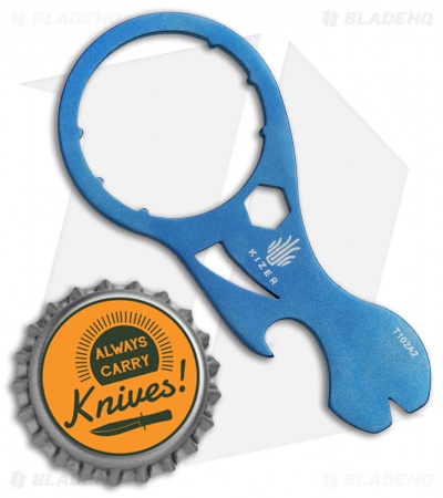 Kizer Deadfish Pocket Tool Titanium Blue Anodized T102A2