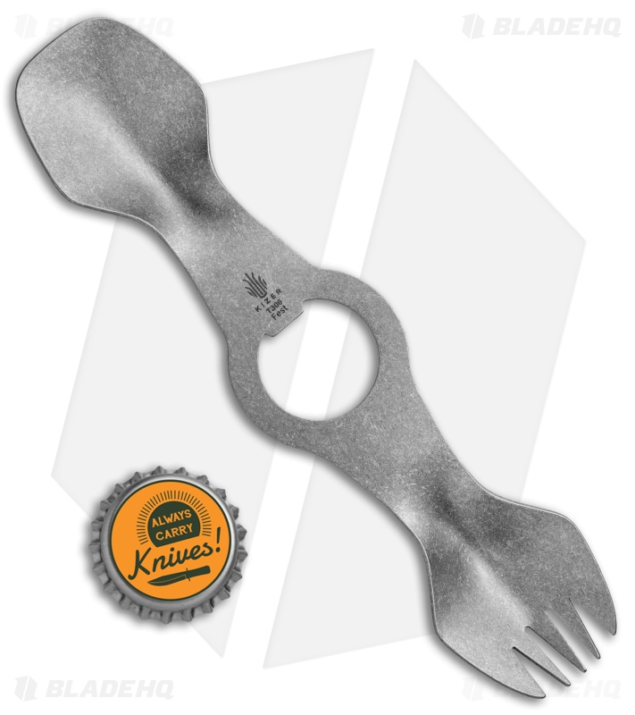 Kizer Fest Titanium Spork & Bottle Opener (Long) T306