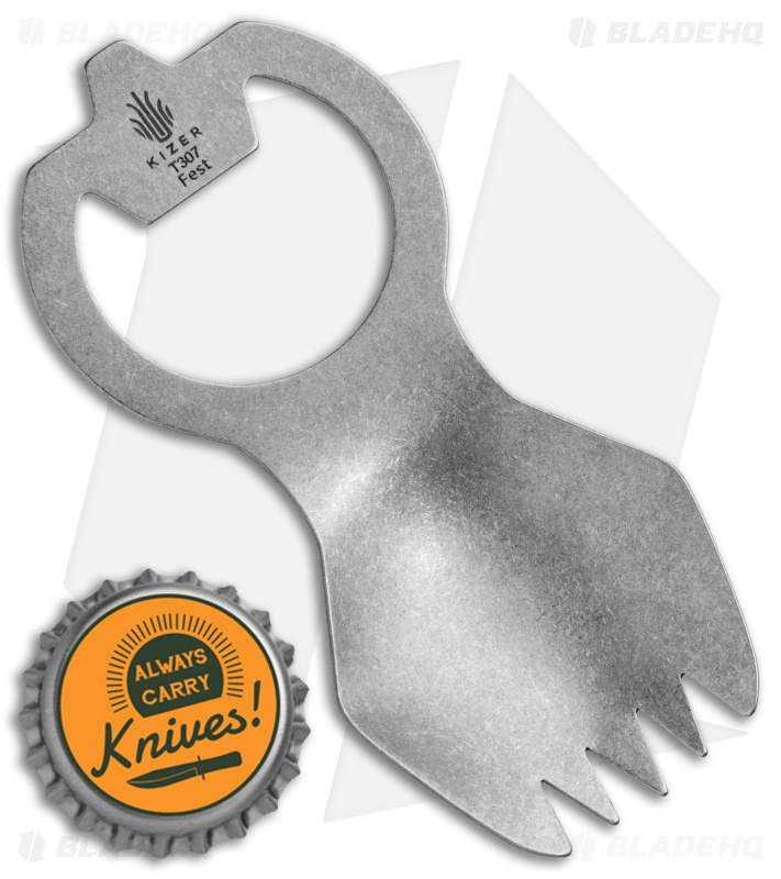 Kizer Fest Titanium Spork & Bottle Opener (Short) T307
