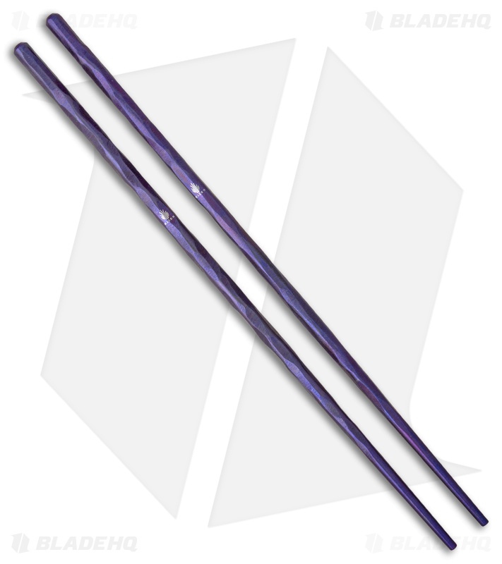 Kizer Textured Titanium Chop Sticks Purple Anodized
