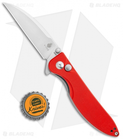 Kizer Vanguard Swaggs | Swayback Red G-10 - Blade HQ
