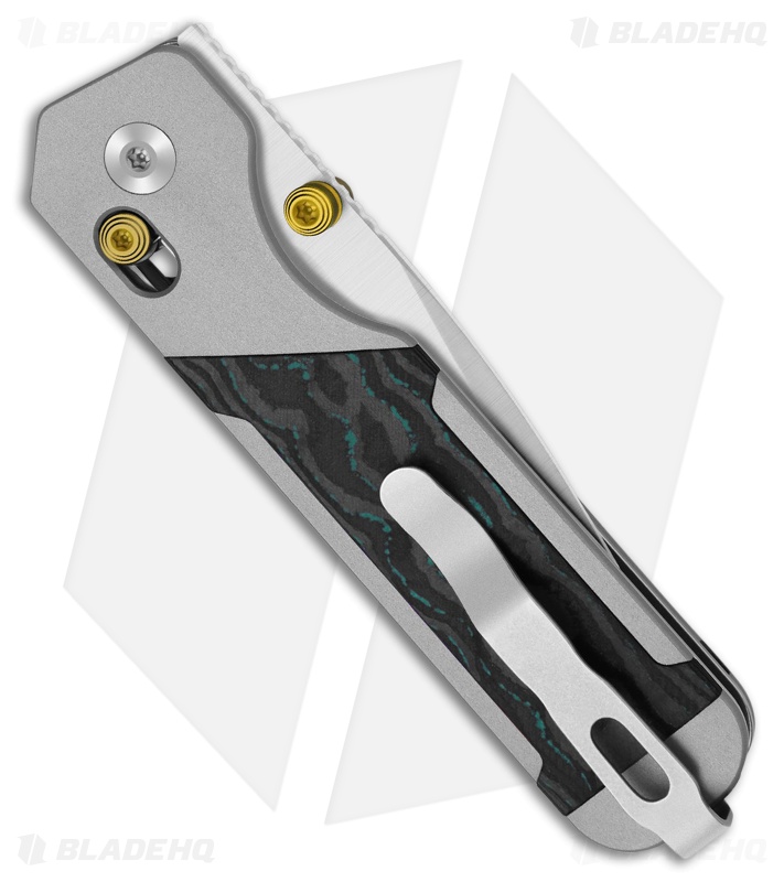 Kizer Militaw Button Liner Lock Knife Aluminum/Shipwreck CamoCarbon (3.4" Satin)