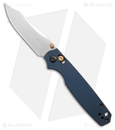 Kizer Pokiman Clutch Lock Knife Blue Aluminum (3.16" Satin)
