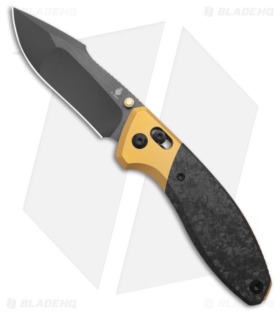 Kizer Staffi Clutch Lock Knife Gold Ti + Carbon Fiber (3.3" Black)