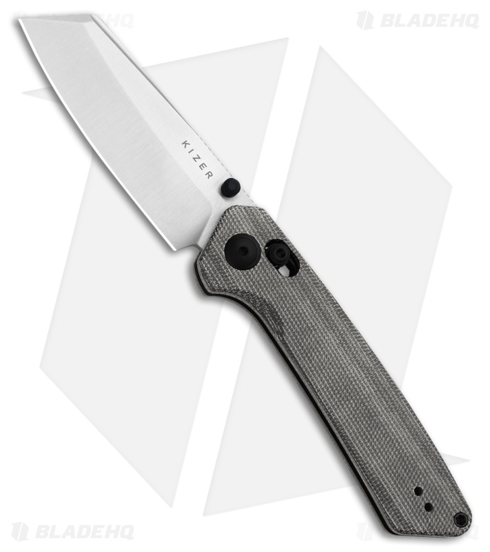 Kizer Madrac Clutch Lock Knife Black Norplex Ultrex Micarta (3" Satin Nitro-V)