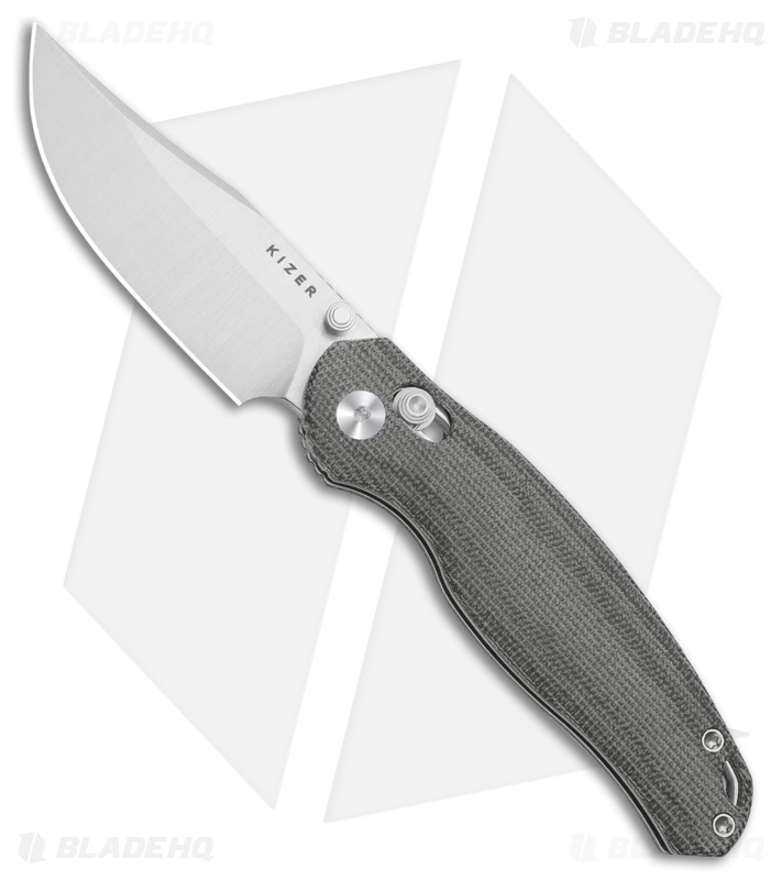 76,エコカ Kizer Phoca CC Clutch Lock Knife | Ultrex Micarta | Satin