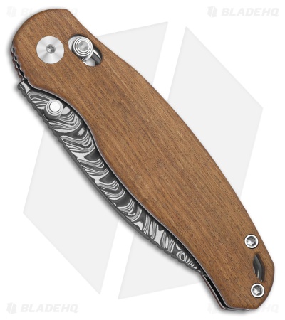 Kizer Phoca CD Clutch Lock Knife Mkuruti Wood (3" Damascus) V3781CDA3