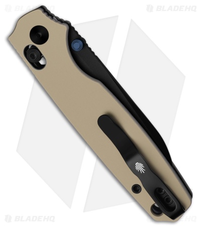 Kizer Pokiman Clutch Lock Knife Tan Aluminum (3.2" PVD)