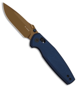 Kizer Khamsin Clutch Lock Knife Navy Blue Aluminum (4.1" Sunset Metal PVD)