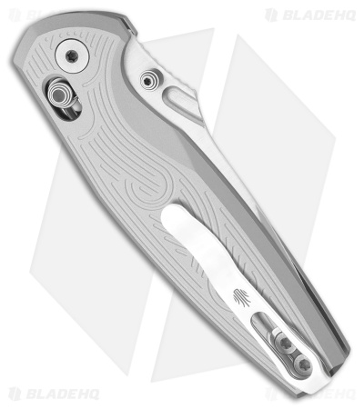 Kizer Khamsin Clutch Lock Knife Silver Aluminum (4.1" Satin)
