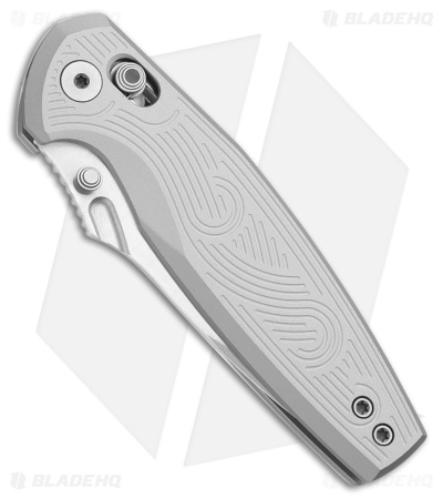 Kizer Khamsin Clutch Lock Knife Silver Aluminum (4.1" Satin)