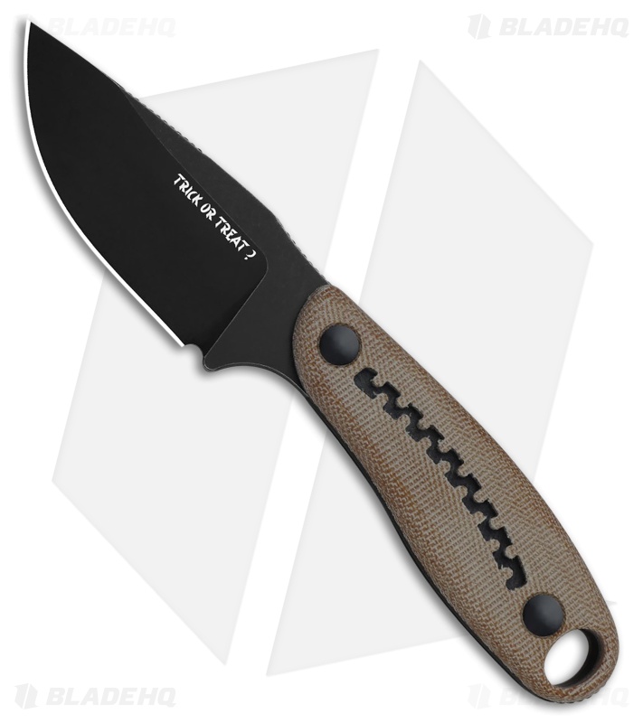 Kizer Hare Fixed Blade Knife G-10 + Micarta Halloween (Black)
