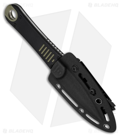 Kizer Hidden Agenda Fixed Blade Knife Black/Green G-10 (3.5" Satin) 1083A2