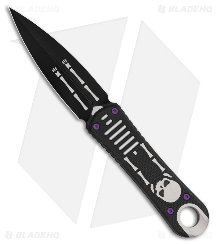 Kizer Hidden Agenda Fixed Blade Knife Black G-10 Halloween (3.5" Black)