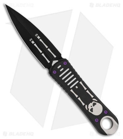 Kizer Hidden Agenda Fixed Blade Knife Black G-10 Halloween (3.5" Black)