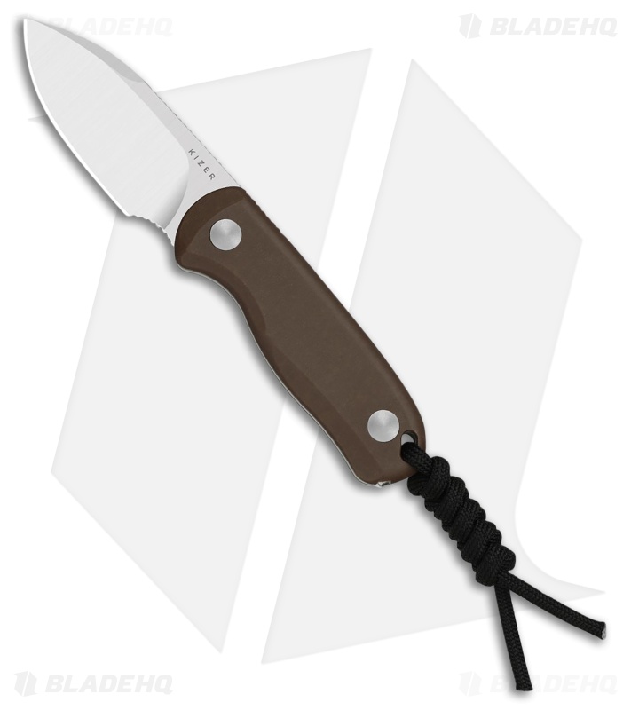 Kizer Drop Bear Drop Point Fixed Blade Knife Ultrex Micarta (2.6" Satin) 1094A2