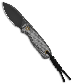 Kizer Drop Bear Drop Point Fixed Blade Knife Micarta (2.6" Black) 1094A4