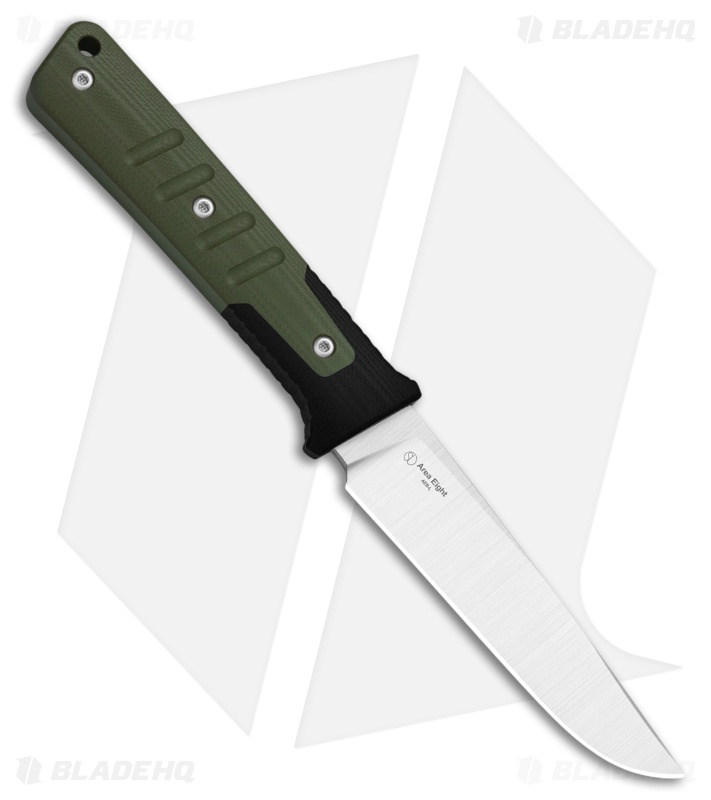 Kizer Area Eight Fixed Blade Knife Green/Black G-10 (4.2" Satin)