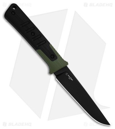 Kizer Area Eight Fixed Blade Knife Black/Green G-10 (4.2" Black PVD) 