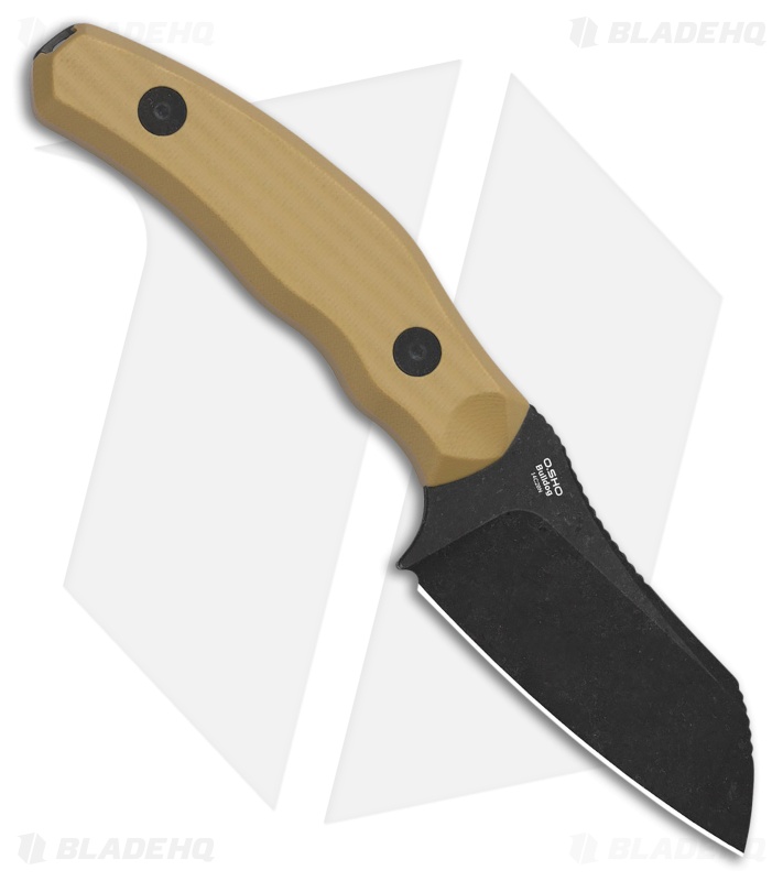 Kizer Bulldog Fixed Blade Knife Brown G-10 (3" Black Stonewash) 