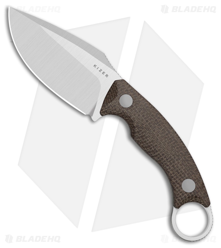 Kizer Cutlery Cabox II Fixed Blade Knife Micarta (3.6" Satin)