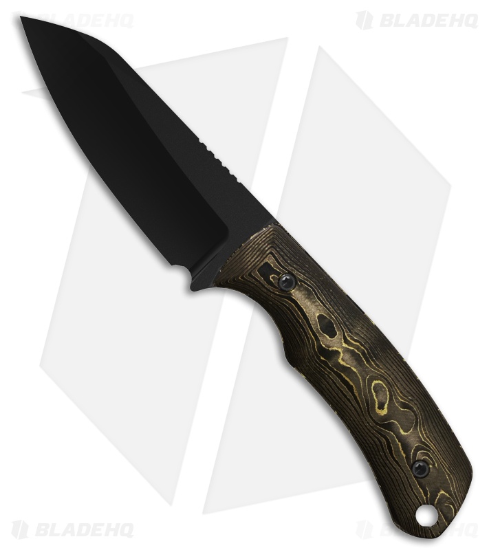 Kizer Field Mouse Fixed Blade knife FatCarbon Camo Gold (2.75" Black) 1135A1