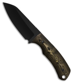 Kizer Field Mouse Fixed Blade knife FatCarbon Camo Gold (2.75" Black) 1135A1