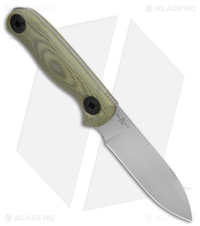 Kizer Drop Bear 3 Fixed Blade Knife Micarta (3.8" Stonewash) 1101A2