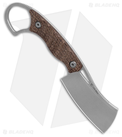 Kizer Little Rhino Fixed Blade Knife Burlap Micarta SW