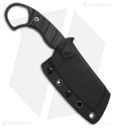 Kizer Little Rhino Fixed Blade Knife Black/Green G-10 Black