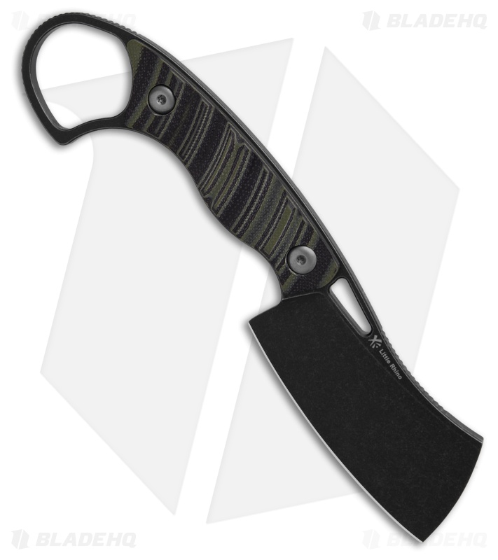 Kizer Little Rhino Fixed Blade Knife Olive Green/Black G-10 (2.7" Black) 1065A3