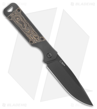 Kizer Militaw Fixed Blade Knife Black G-10 Copper Camo Fatcarbon (3.8" Black)