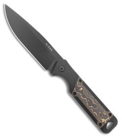 Kizer Militaw Fixed Blade Knife Black G-10 Copper Camo Fatcarbon (3.8" Black)