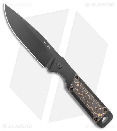 Kizer Militaw Fixed Blade Knife Black G-10 Copper Camo Fatcarbon (3.8" Black)