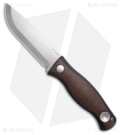 Kizer Polaris Fixed Blade Knife Black G-10/Micarta Satin