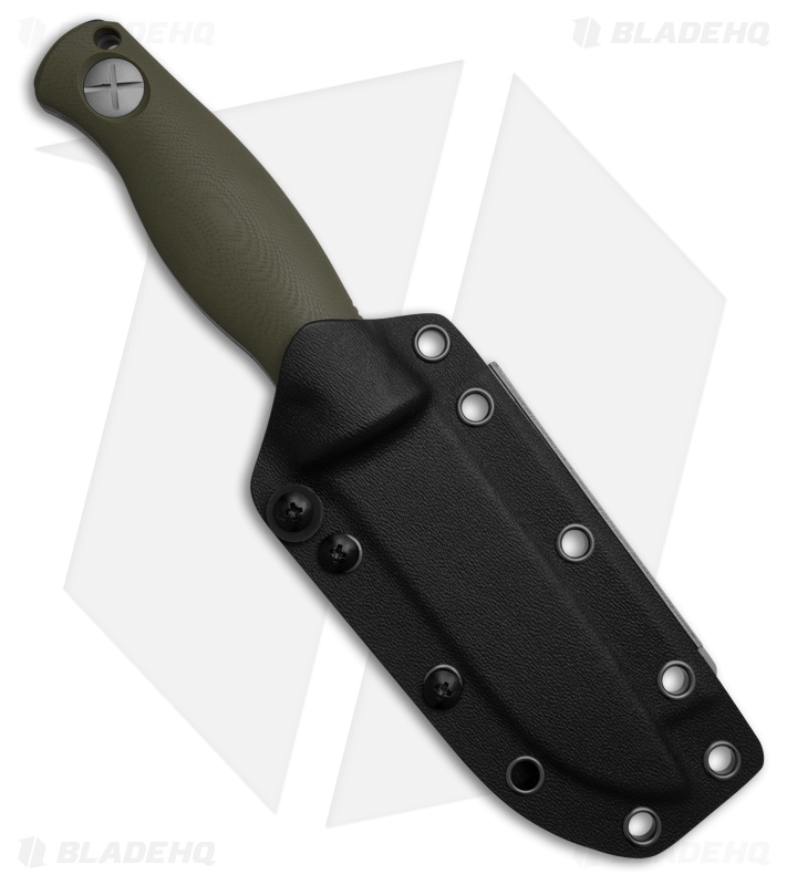 Kizer Polaris Fixed Blade Knife Green G-10 (4.2" Black) 1100A2