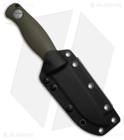 Kizer Polaris Fixed Blade Knife Green G-10 (4.2" Black) 1100A2