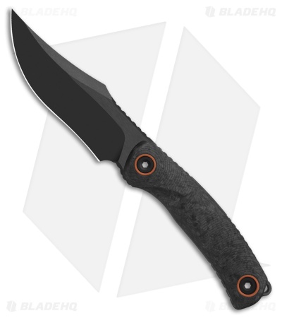 Kizer Cutlery Pioneer Fixed Blade Knife Carbon Fiber/G-10 (4.21" Matte DLC)