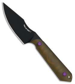 Kizer Maverick Customs Harpoon Mini Fixed Blade Knife PEI Pumpkin (Black)