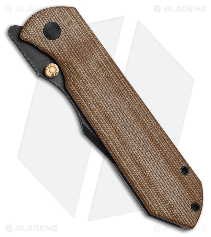 Kizer Maverick Customs Harpoon Fold Frame Lock Knife Norplex Micarta/Ti (3.4"AW)