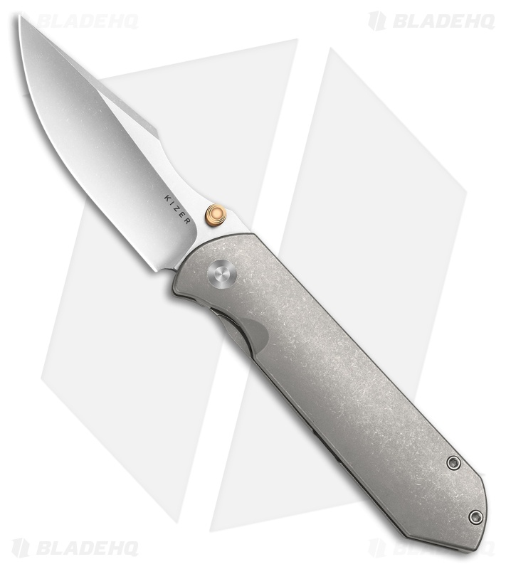 Kizer Maverick Customs Harpoon Fold | Titanium | SW/Brushed