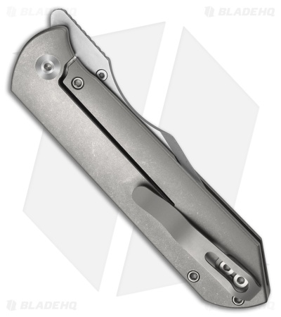 Kizer Maverick Customs Harpoon Fold Frame Lock Knife Ti (3.4" SW/Brushed/DLC)