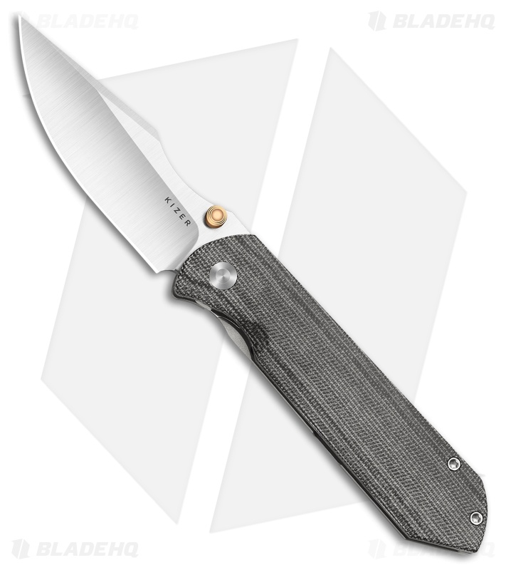 Kizer Maverick Customs Harpoon Fold | Micarta/Ti | Satin