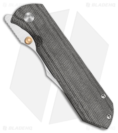 Kizer Maverick Customs Harpoon Fold Frame Lock Knife Micarta/Ti (3.4" Satin) 