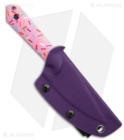 Kizer Maverick Customs Harpoon Mini Fixed Blade Knife Dessert Warrior (3" Blue)