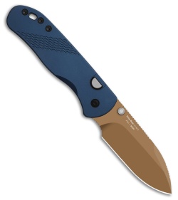 Kizer Kizer Drop Bear 292 AirTi Button Liner Lock Knife Left Hand Blue (2.92" Sunset) - $129.00 at Blade HQ