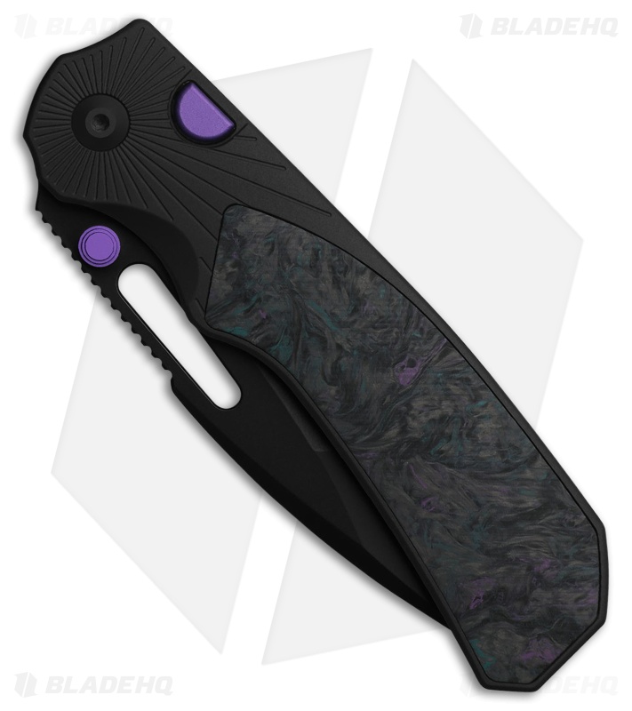 Kizer Durandal Button Liner Lock Knife BLK Al/FatCarbon Dark Matter (3.45" PVD)