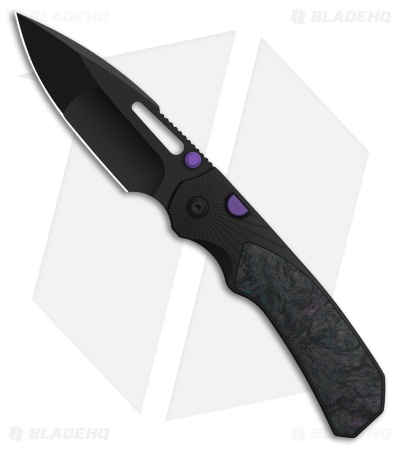 Kizer Durandal Button Liner Lock Knife BLK Al/FatCarbon Dark Matter (3.45" PVD)
