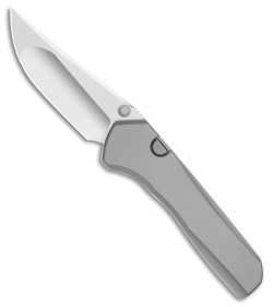 Kizer Kizer Astur ZeroS(TM) Button Liner Lock Knife Gray Aluminum (3.18" Satin) - $149.00 at Blade HQ